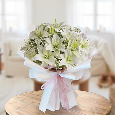 White Lily Bouquet, Israel, Israel - Israel
